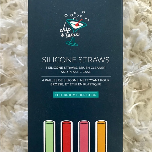 Chic and Tonic Silicone Straws and Brush Cleaner - Picture 1 of 4
